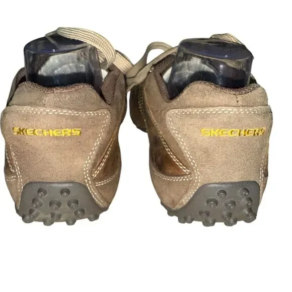 Skechers Unisex Brown Leather Athletic Shoes Size 10.5 Casual Sneaker - Picture 5 of 9